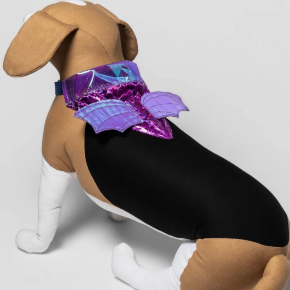 HYDE and EEK Boutique, NWT, Purple Dragon Dog Collar Slide Bandana - Picture 3 of 5